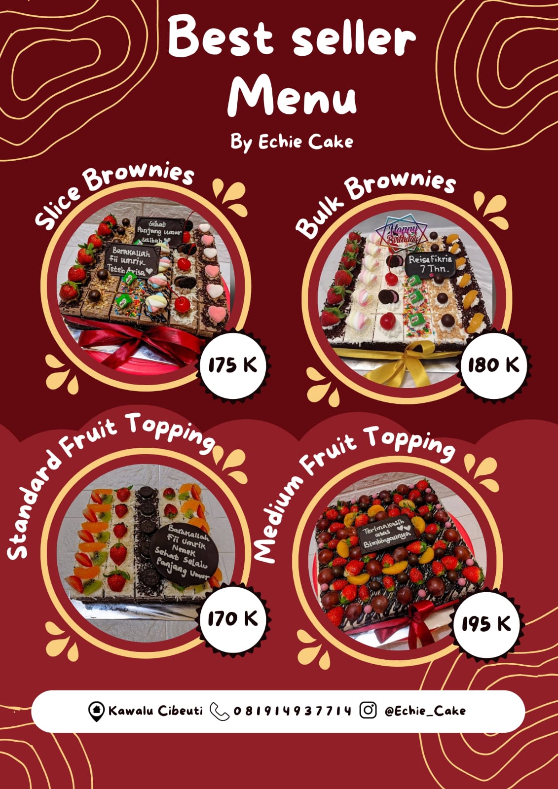 Pricelist Echie Cake